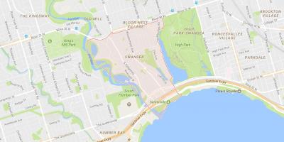 Kartta Swansea naapuruus-Toronto