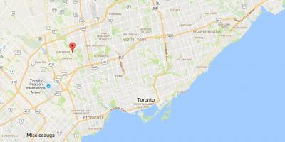 Kartta Thistletown Toronto district