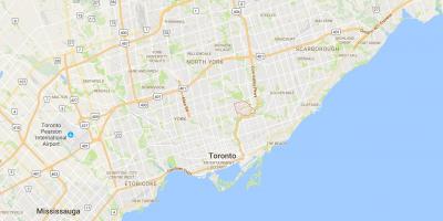 Kartta Thorncliffe Park district Toronto