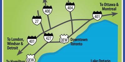 Kartta Toronto ajo-ohjeet