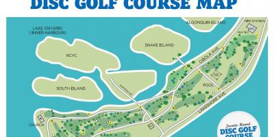 Kartta Toronto Islands golf kursseja Toronto