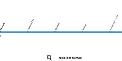 Kartta Toronto metro linja 3 Scarborough RT