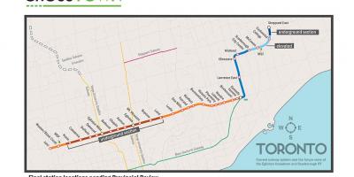 Kartta Toronto metro linja 5 Eglinton