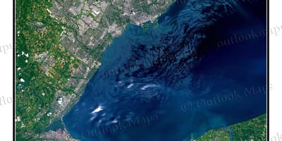 Kartta Toronto, Ontario-järvelle satelliitti