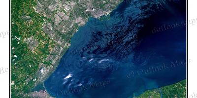 Kartta Toronto, Ontario-järvelle satelliitti