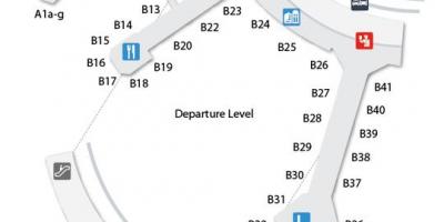 Kartta Toronto Pearsonin lentokenttä saapuminen tasolla terminaali 3