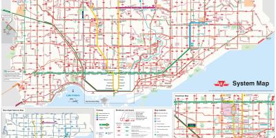 Kartta TTC bussi reittejä