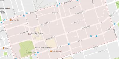 Kartta Old Town naapuruus-Toronto