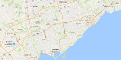 Kartta West Hill district Toronto