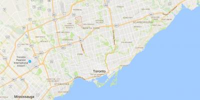 Kartta Westminster–Branson alueella Toronto