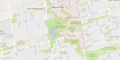 Kartta Westminster–Branson naapuruus-Toronto