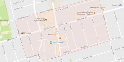 Kartta Yonge and Eglinton naapuruus-Toronto