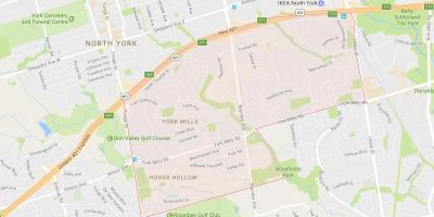 Kartta York Mills naapuruus-Toronto