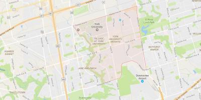 Kartta York University Heights naapurustossa Toronto